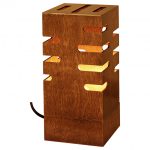 چراغ خواب رومیزی چوبی مسینا مدل W1
